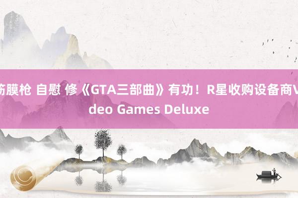 筋膜枪 自慰 修《GTA三部曲》有功！R星收购设备商Video Games Deluxe