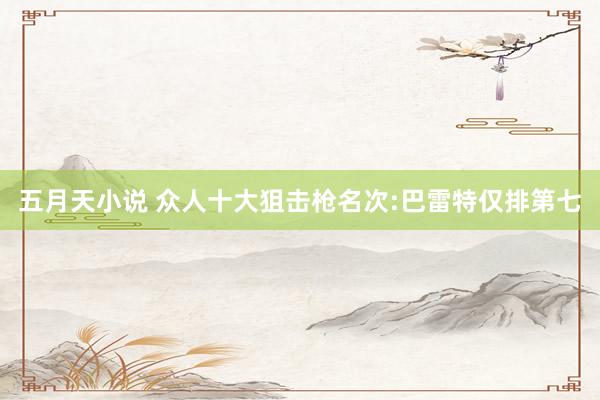 五月天小说 众人十大狙击枪名次:巴雷特仅排第七